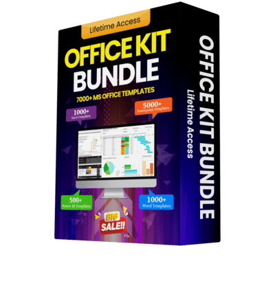 Office kit bundle including over 7000 MS Office templates with lifetime access