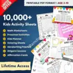 10000+ Printable Worksheets Bundle: Nursery to Grade 5 | Only ₹199