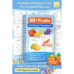 Best Fruits Coloring Book PDF: 50+ Amazing Kids Tracing Sheets