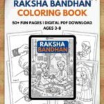 Happy Raksha Bandhan Coloring Book PDF for Kids Ages 3-8 (50 Pages)